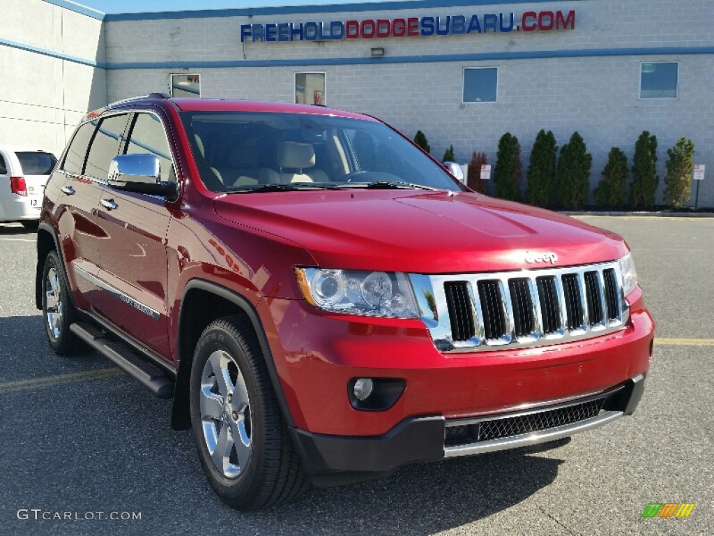 2011 Grand Cherokee Limited 4x4 - Inferno Red Crystal Pearl / Black/Light Frost Beige photo #1