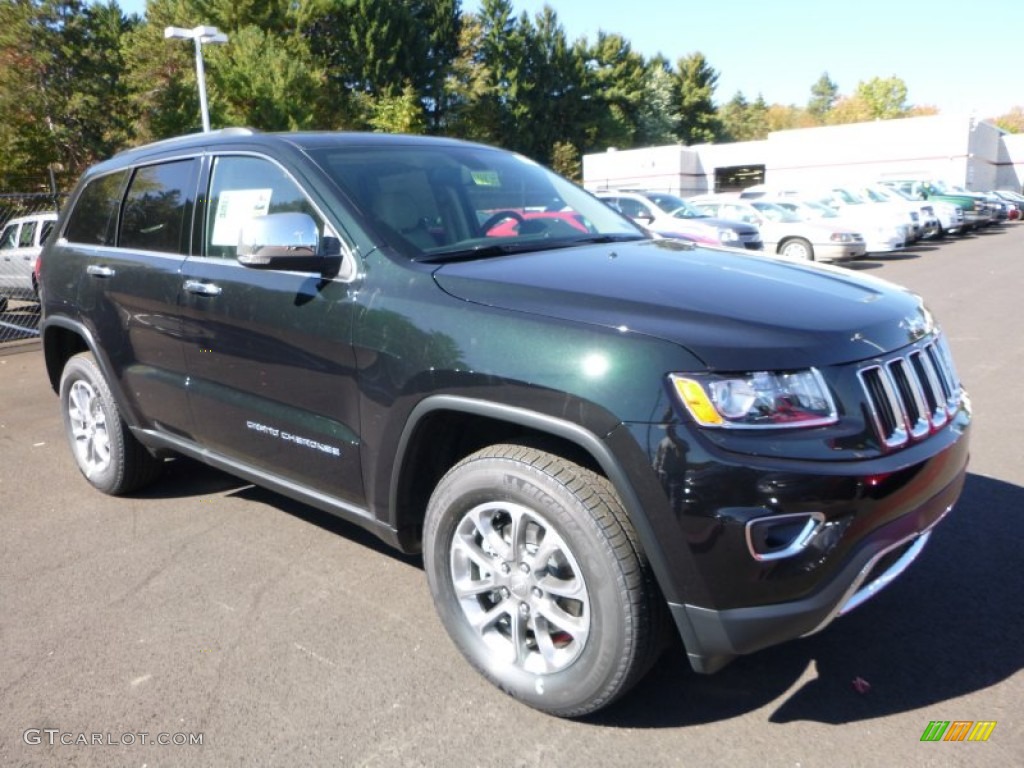 2015 Grand Cherokee Limited 4x4 - Black Forest Green Pearl / Black/Light Frost Beige photo #11