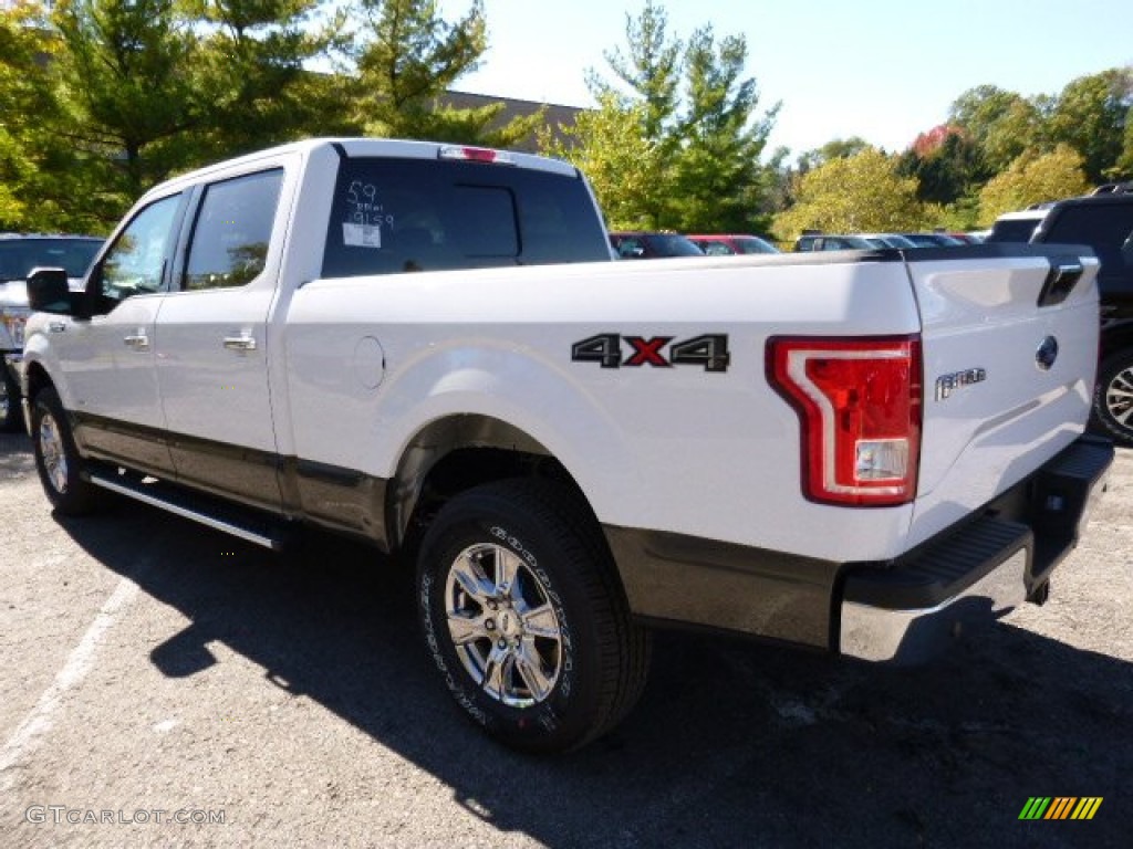 2015 F150 XLT SuperCrew 4x4 - Oxford White / Medium Earth Gray photo #4