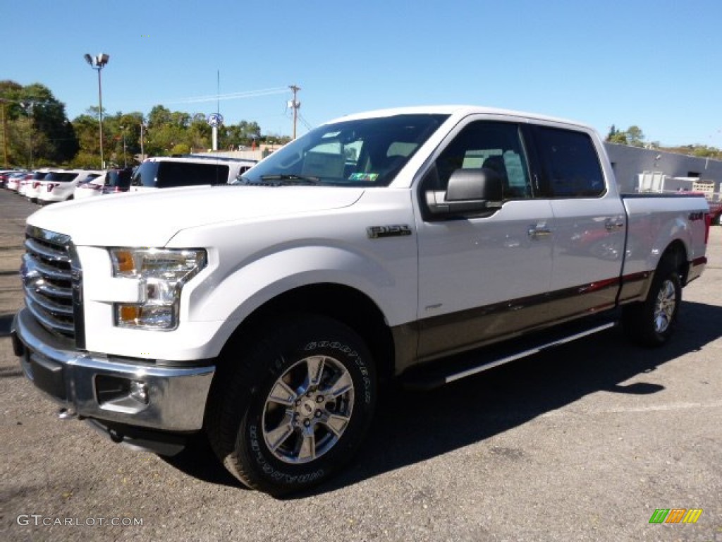 2015 F150 XLT SuperCrew 4x4 - Oxford White / Medium Earth Gray photo #5