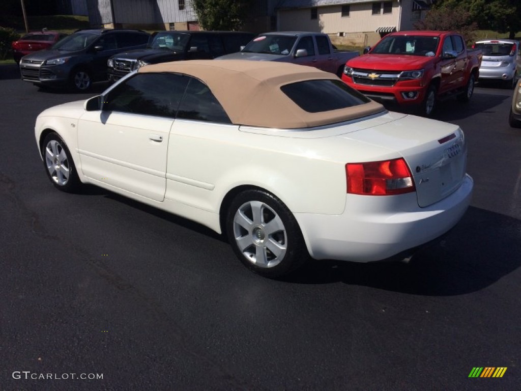 2003 A4 3.0 Cabriolet - Arctic White / Beige photo #2