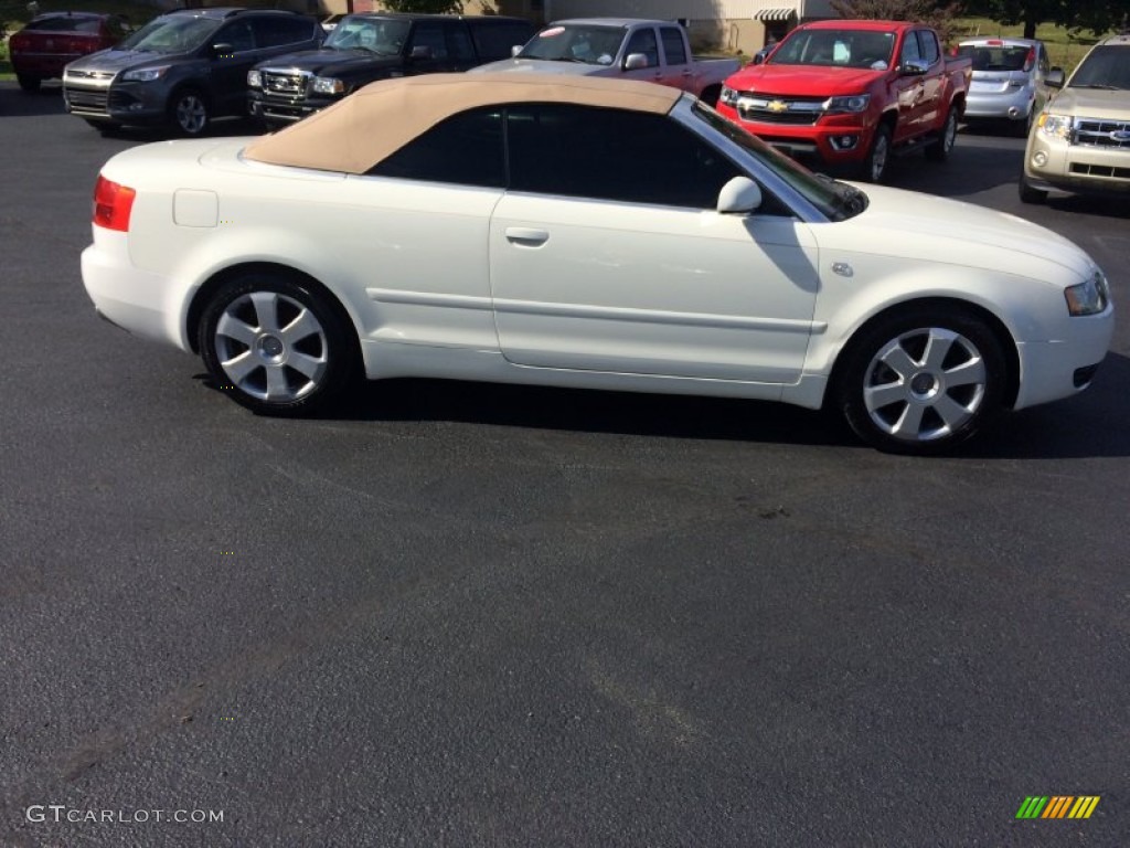 2003 A4 3.0 Cabriolet - Arctic White / Beige photo #4