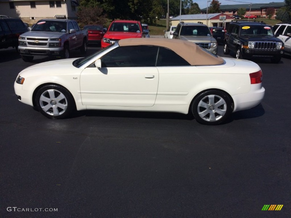 2003 A4 3.0 Cabriolet - Arctic White / Beige photo #29