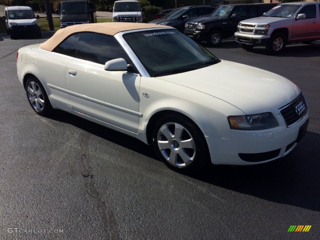 2003 A4 3.0 Cabriolet - Arctic White / Beige photo #30