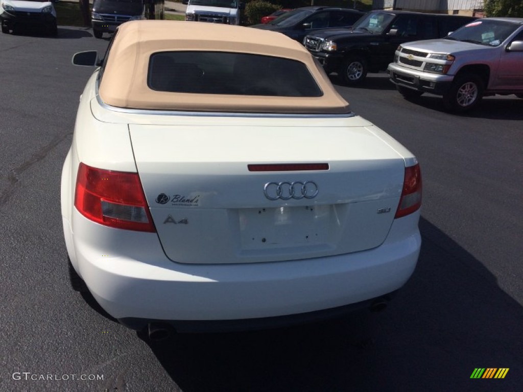2003 A4 3.0 Cabriolet - Arctic White / Beige photo #35