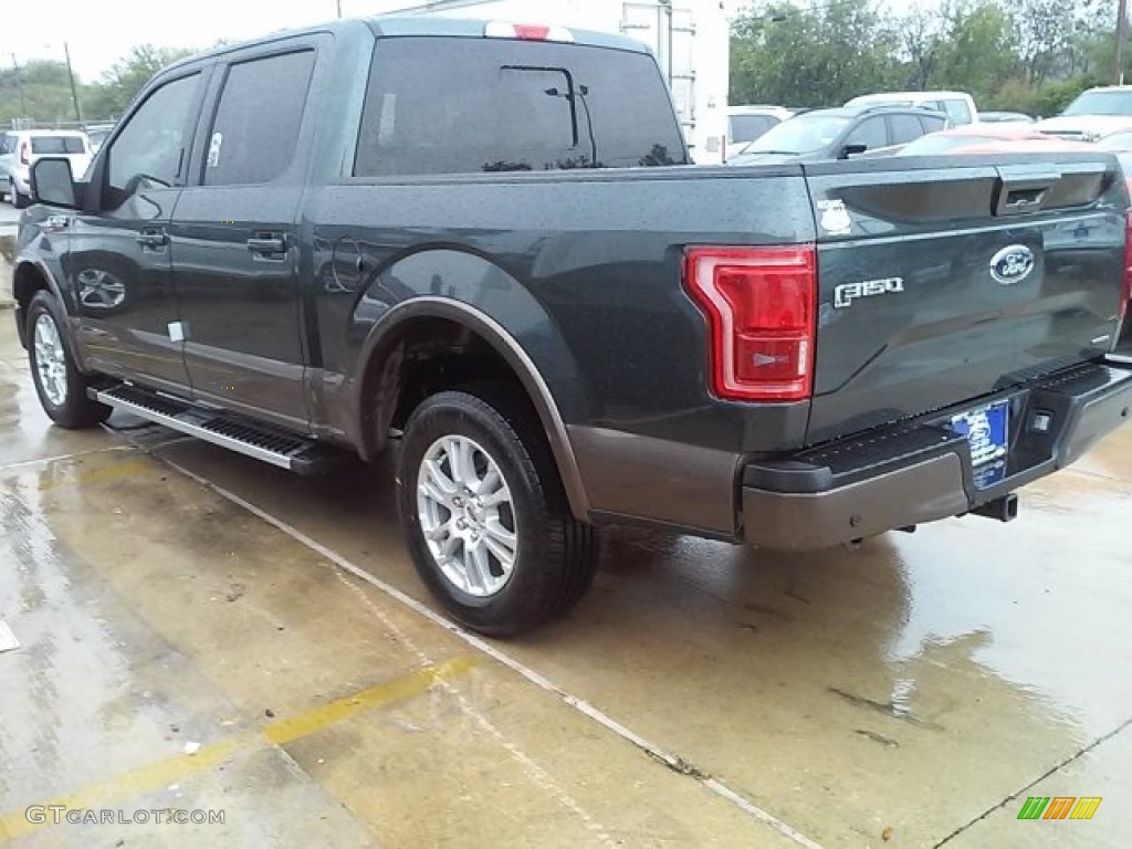 2015 F150 Lariat SuperCrew - Guard Metallic / Medium Light Camel photo #11