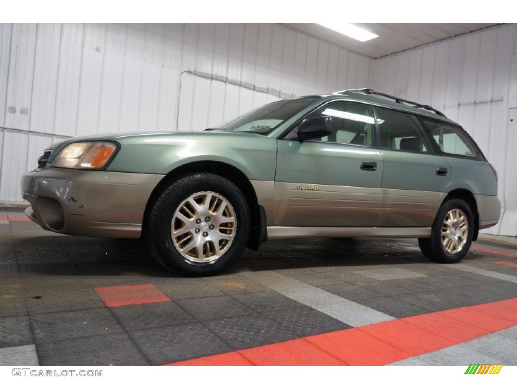 2003 Outback Wagon - Seamist Green Pearl / Beige photo #2
