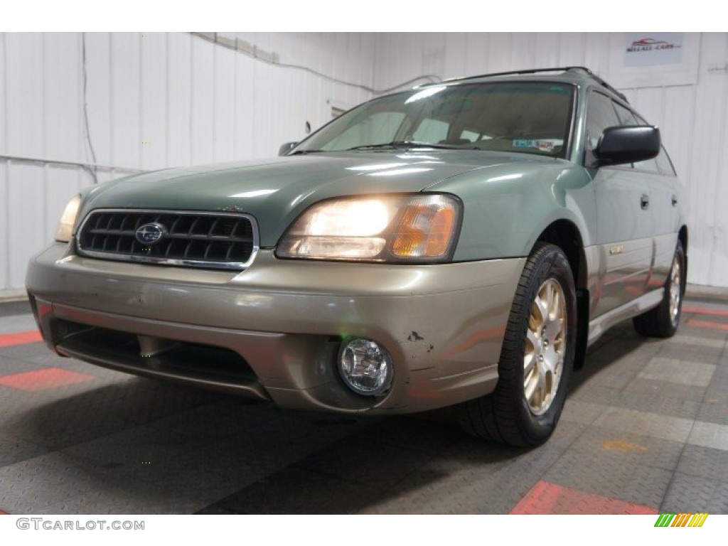 2003 Outback Wagon - Seamist Green Pearl / Beige photo #3