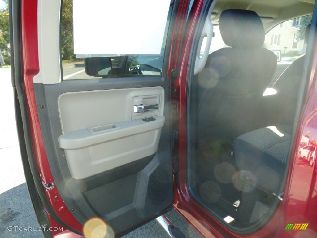 2012 Ram 1500 SLT Quad Cab 4x4 - Deep Cherry Red Crystal Pearl / Light Pebble Beige/Bark Brown photo #43