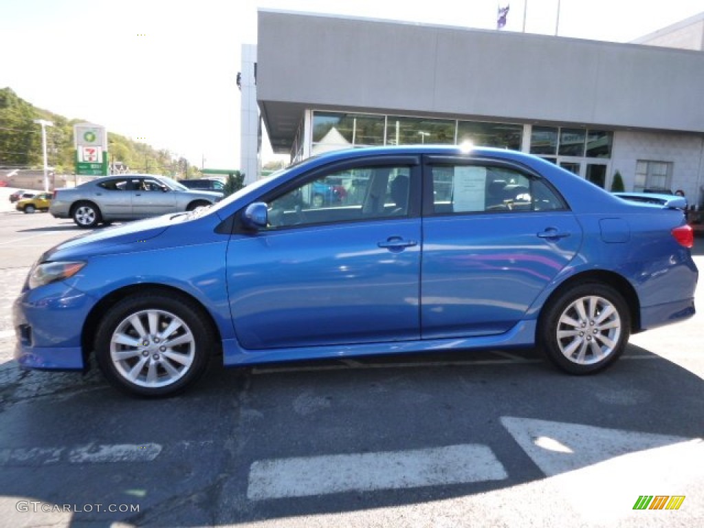 2010 Corolla S - Blue Streak Metallic / Dark Charcoal photo #2