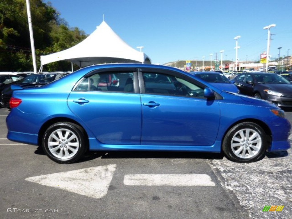 2010 Corolla S - Blue Streak Metallic / Dark Charcoal photo #6