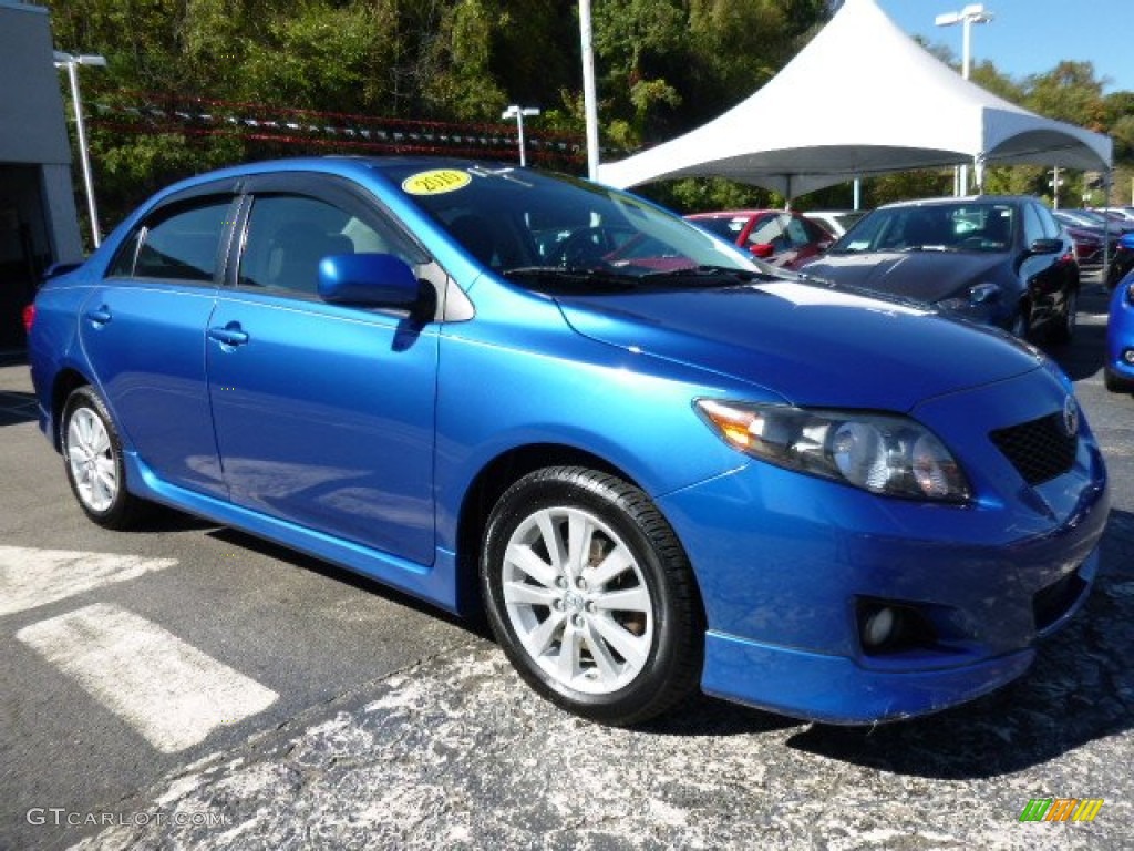 2010 Corolla S - Blue Streak Metallic / Dark Charcoal photo #9