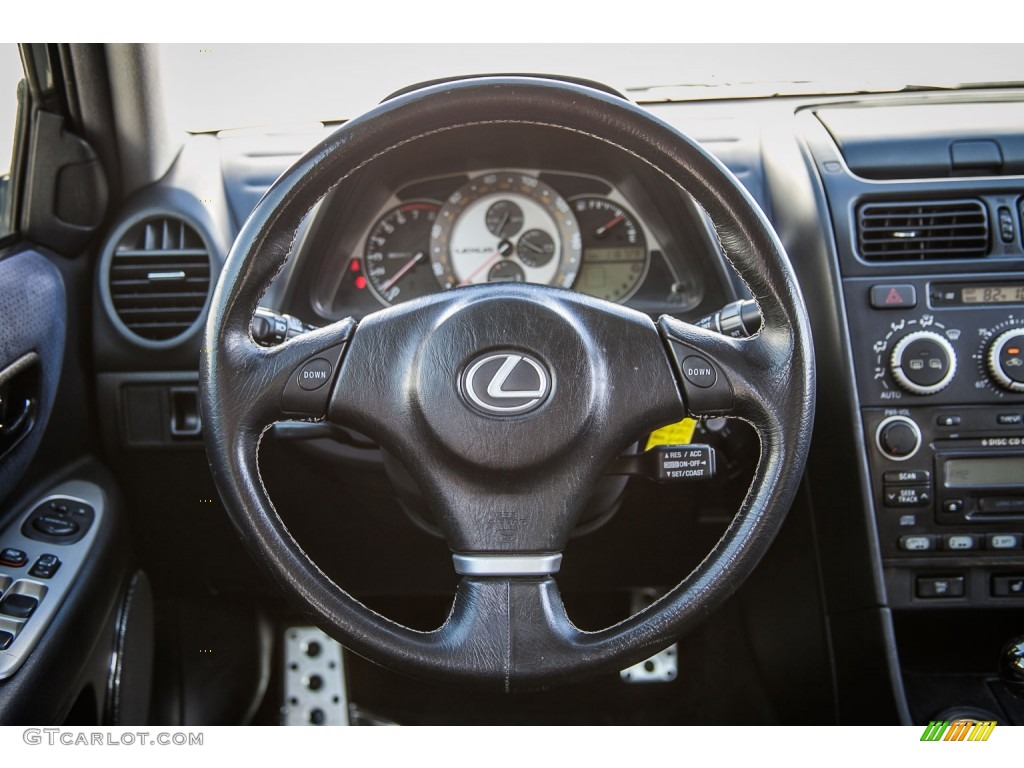 2004 Lexus IS 300 Black Steering Wheel Photo #107886291