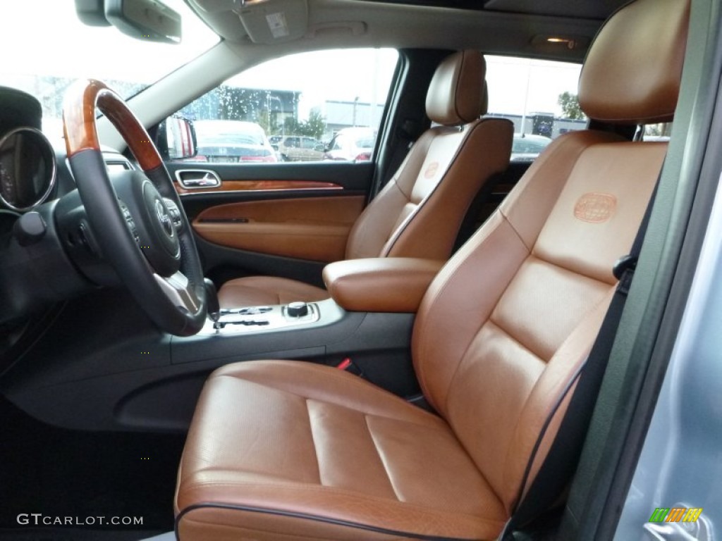 2013 Grand Cherokee Overland 4x4 - Winter Chill Pearl / New Saddle/Black photo #13