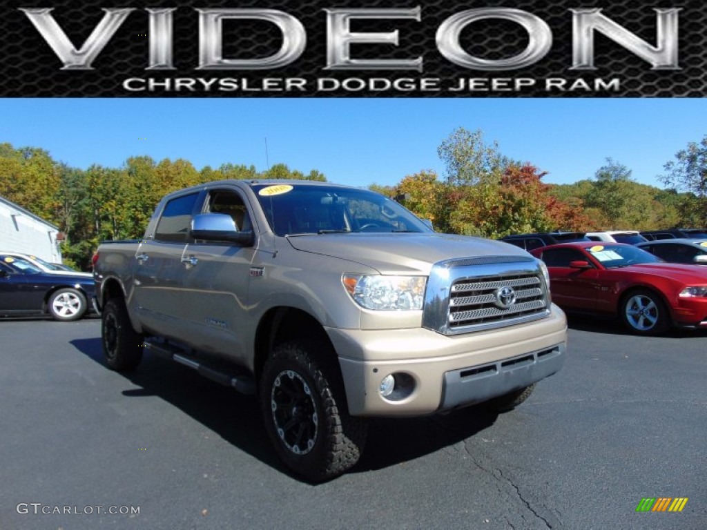 2008 Tundra Limited CrewMax 4x4 - Desert Sand Mica / Beige photo #1