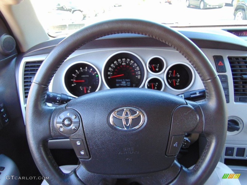 2008 Toyota Tundra Limited CrewMax 4x4 Beige Steering Wheel Photo #107888389