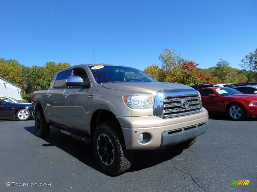 2008 Tundra Limited CrewMax 4x4 - Desert Sand Mica / Beige photo #34