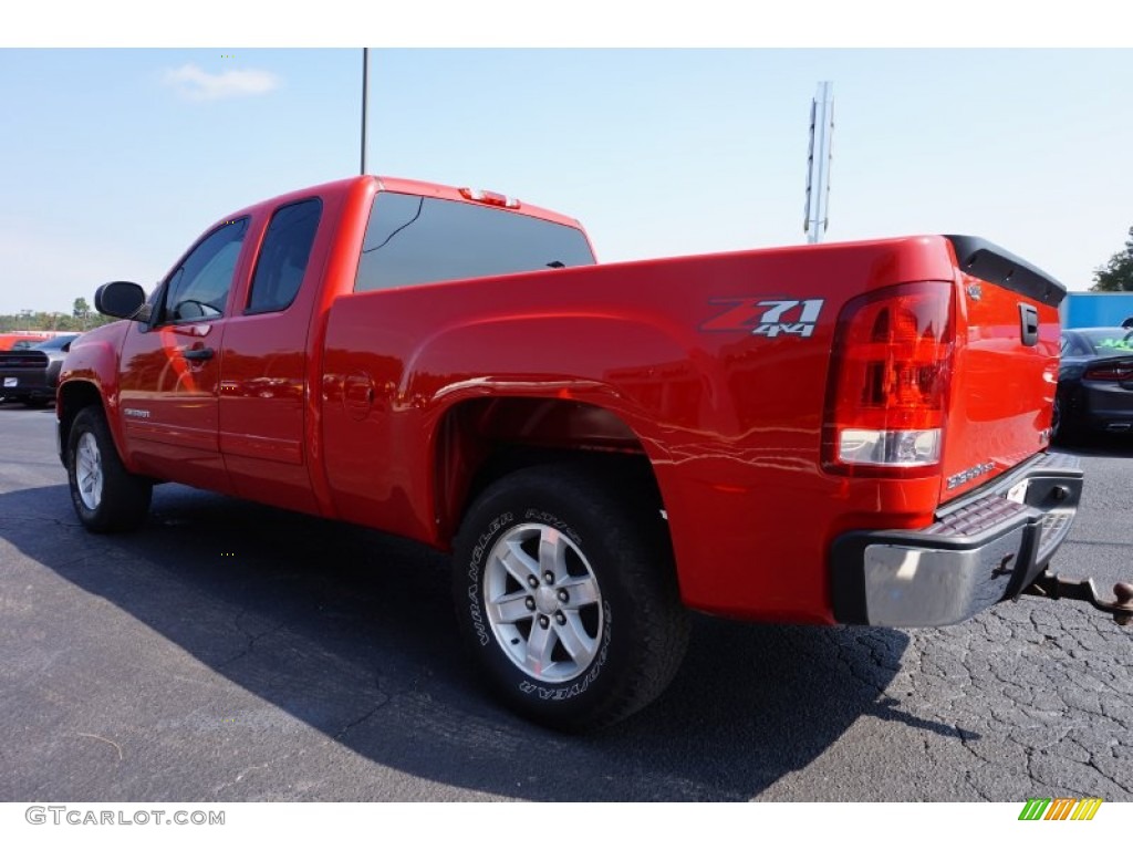 2013 Sierra 1500 SLE Extended Cab 4x4 - Fire Red / Ebony photo #5