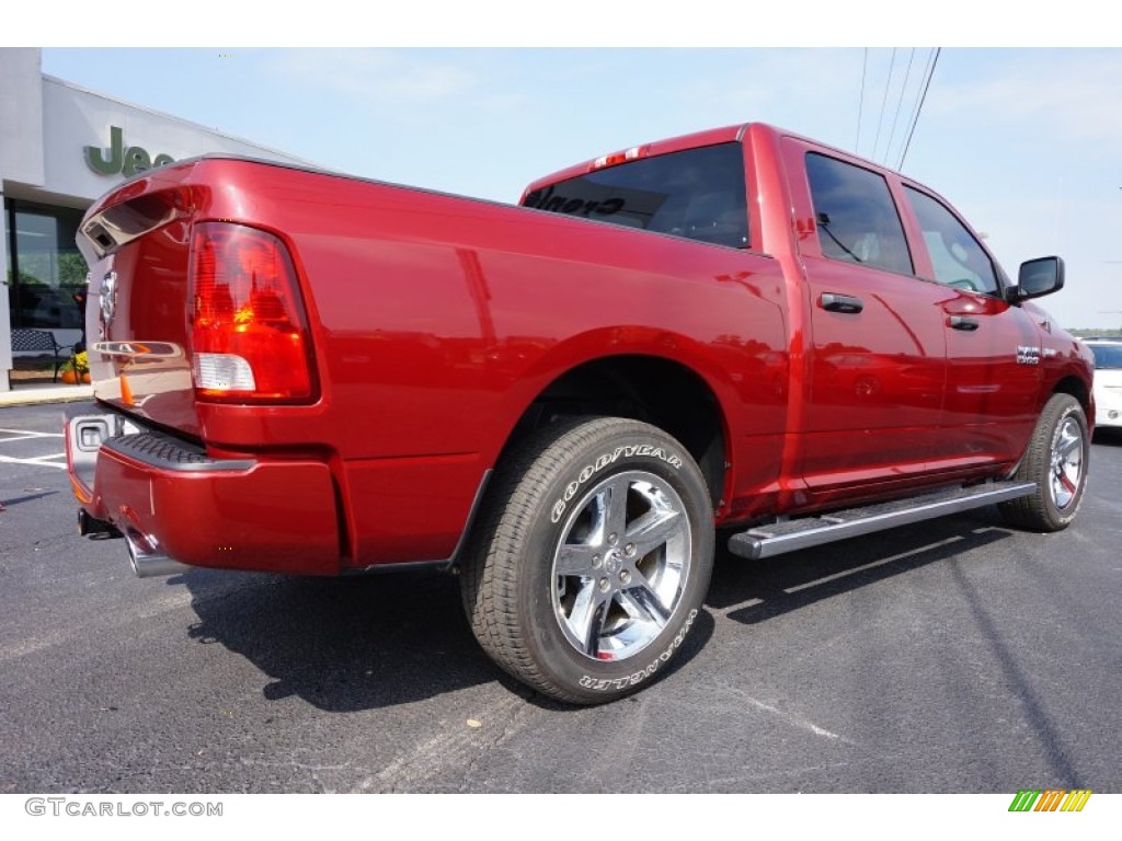 2014 1500 Express Crew Cab - Deep Cherry Red Crystal Pearl / Black/Diesel Gray photo #7
