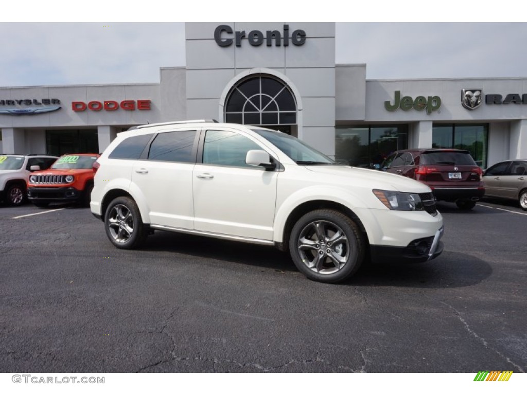 Pearl White Tri-Coat Dodge Journey