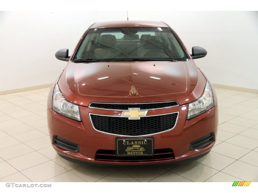 2012 Cruze LS - Autumn Red Metallic / Jet Black/Medium Titanium photo #2