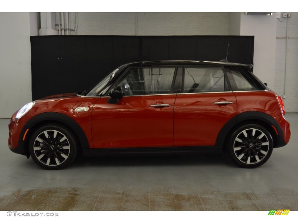 Blazing Red Metallic 2016 Mini Hardtop Cooper S 4 Door Exterior Photo #107894853
