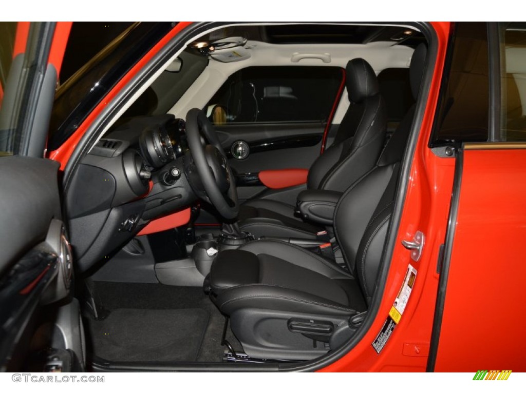 Carbon Black Interior 2016 Mini Hardtop Cooper S 4 Door Photo #107895375