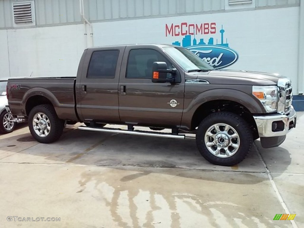 2016 F250 Super Duty Lariat Crew Cab 4x4 - Caribou Metallic / Adobe photo #1