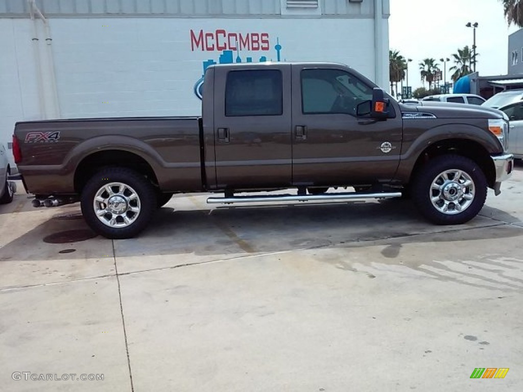 2016 F250 Super Duty Lariat Crew Cab 4x4 - Caribou Metallic / Adobe photo #3