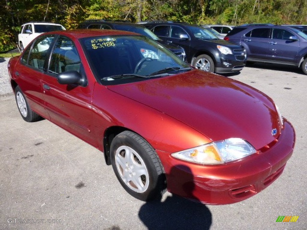 2001 Cavalier LS Sedan - Cayenne Red Metallic / Medium Gray photo #5