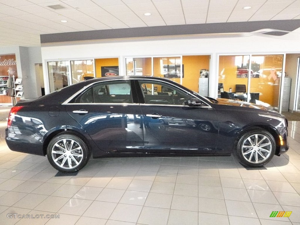 Dark Adriatic Blue Metallic 2016 Cadillac CTS 2.0T Luxury AWD Sedan Exterior Photo #107898126