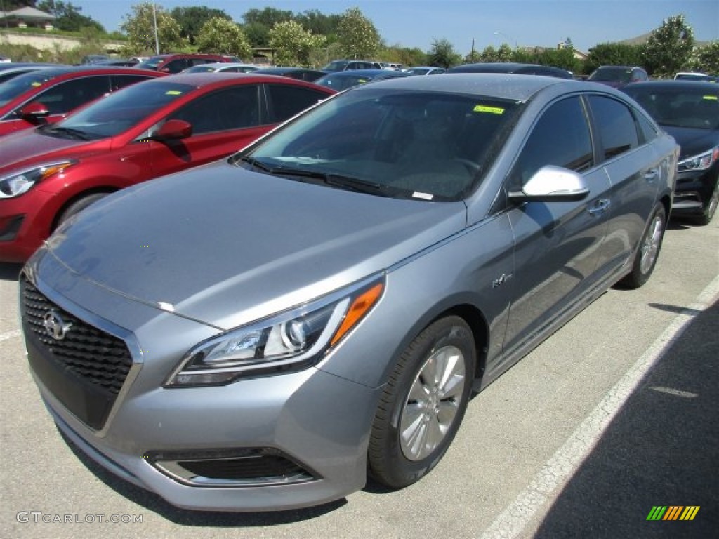 Pewter Gray Metallic 2016 Hyundai Sonata Hybrid SE Exterior Photo #107901339