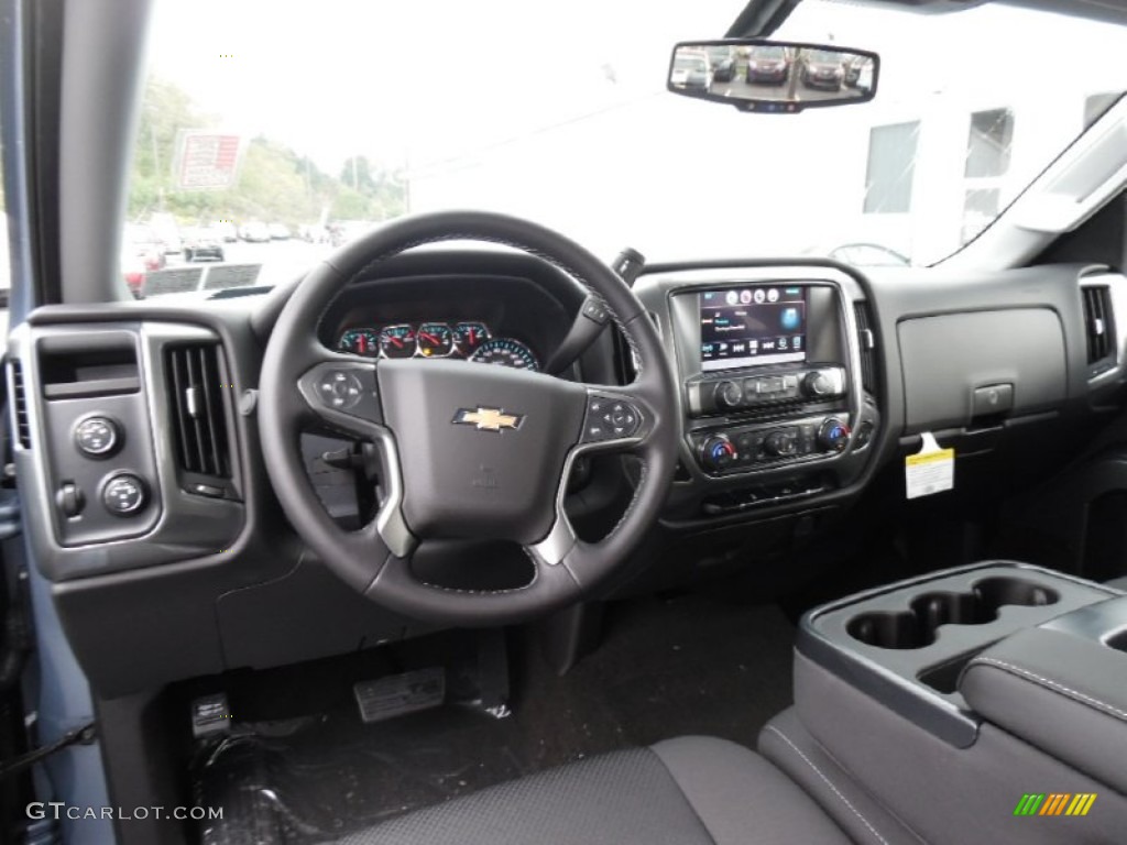 Jet Black Interior 2016 Chevrolet Silverado 1500 LT Double Cab 4x4 Photo #107904132