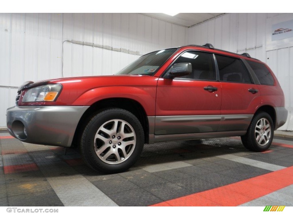 2005 Forester 2.5 XS L.L.Bean Edition - Cayenne Red Pearl / Beige photo #2