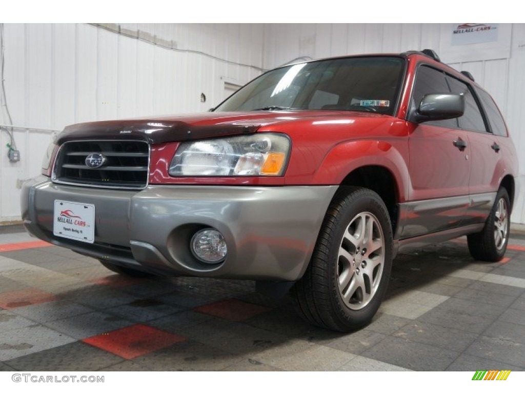 2005 Forester 2.5 XS L.L.Bean Edition - Cayenne Red Pearl / Beige photo #3