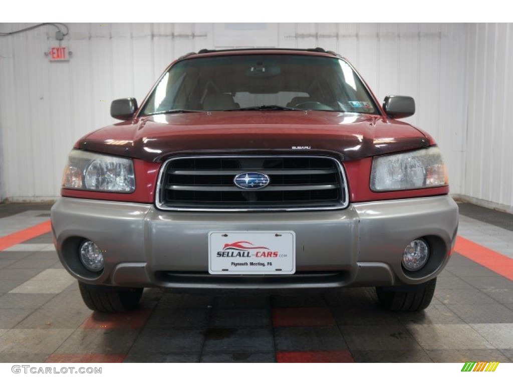 2005 Forester 2.5 XS L.L.Bean Edition - Cayenne Red Pearl / Beige photo #4