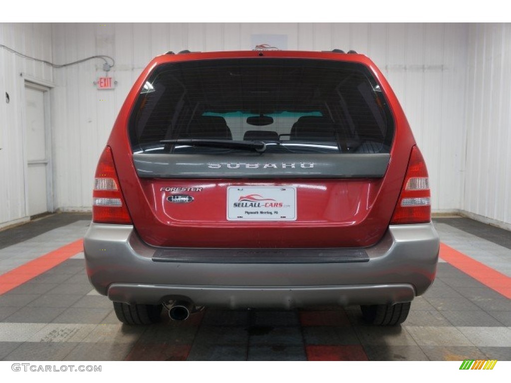 2005 Forester 2.5 XS L.L.Bean Edition - Cayenne Red Pearl / Beige photo #9