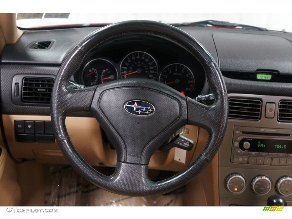 2005 Forester 2.5 XS L.L.Bean Edition - Cayenne Red Pearl / Beige photo #25