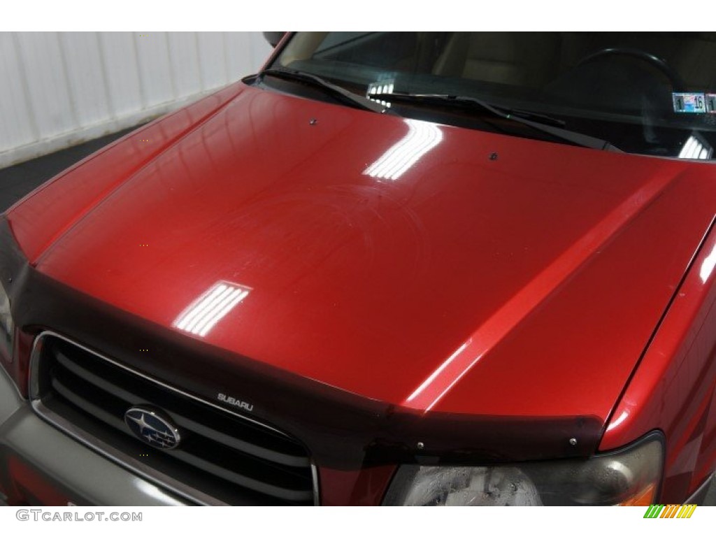 2005 Forester 2.5 XS L.L.Bean Edition - Cayenne Red Pearl / Beige photo #42