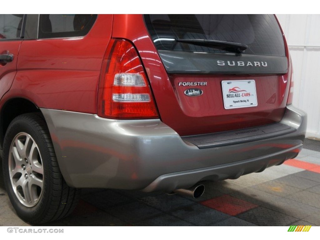 2005 Forester 2.5 XS L.L.Bean Edition - Cayenne Red Pearl / Beige photo #56