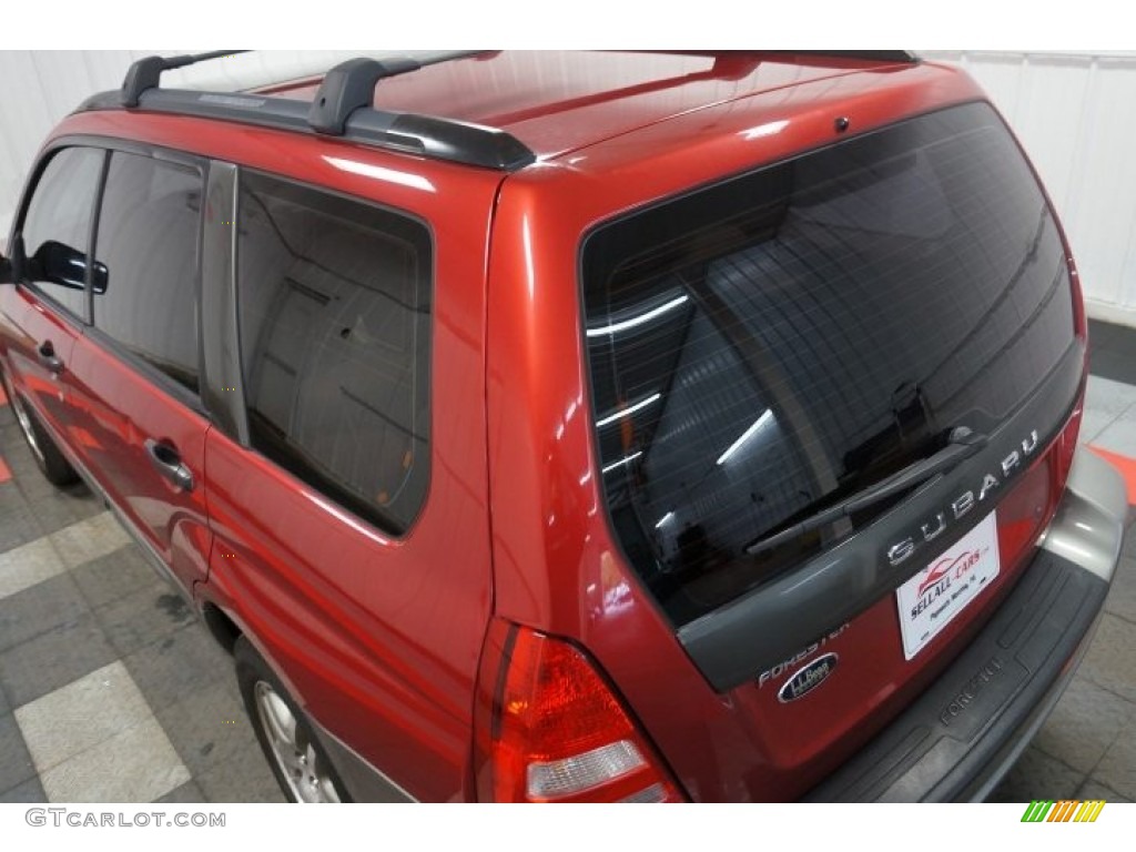 2005 Forester 2.5 XS L.L.Bean Edition - Cayenne Red Pearl / Beige photo #76