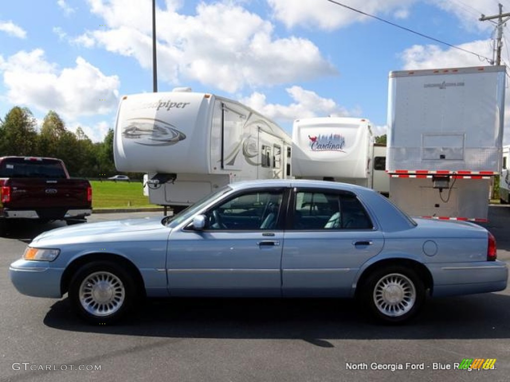 2001 Grand Marquis LS - Light Blue Metallic / Deep Slate Blue photo #2