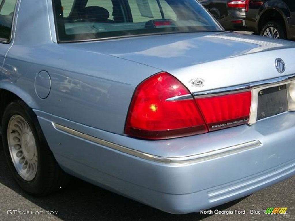 2001 Grand Marquis LS - Light Blue Metallic / Deep Slate Blue photo #35