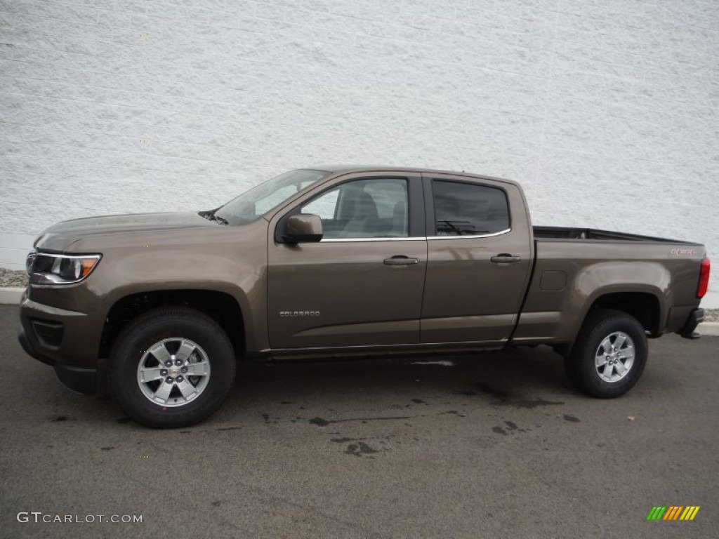 Brownstone Metallic 2016 Chevrolet Colorado WT Crew Cab 4x4 Exterior Photo #107915046
