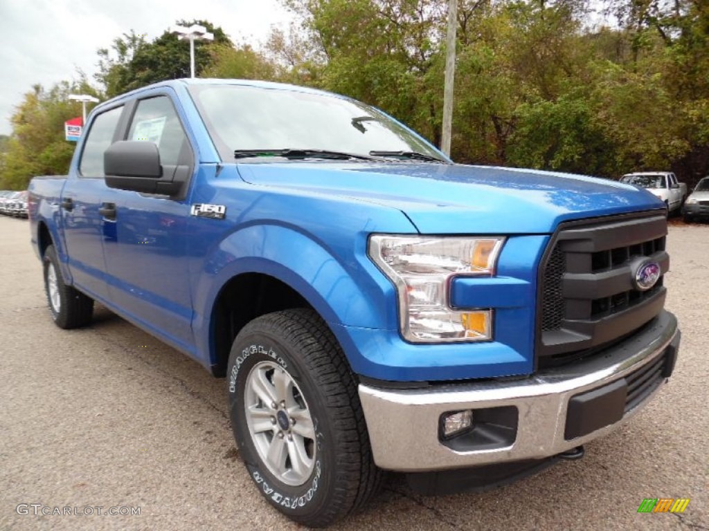 Blue Flame Metallic 2015 Ford F150 XLT SuperCrew 4x4 Exterior Photo #107915244