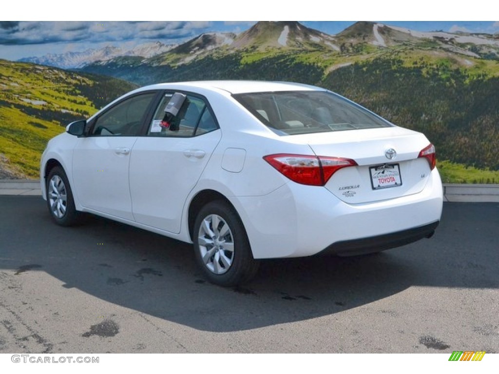2016 Corolla LE - Super White / Ash photo #3
