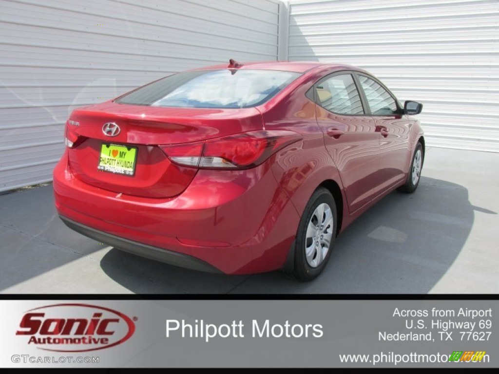 2016 Elantra SE - Red / Gray photo #4