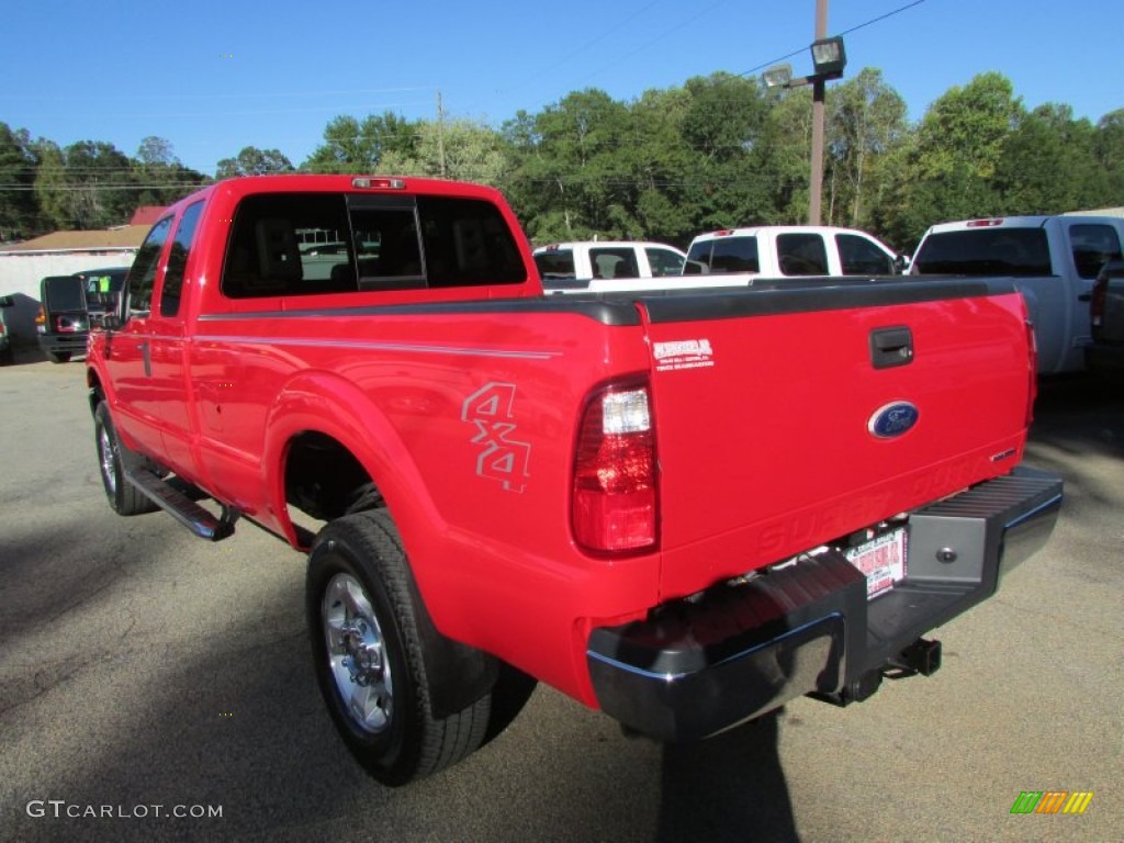 2012 F350 Super Duty XLT SuperCab 4x4 - Vermillion Red / Steel photo #4