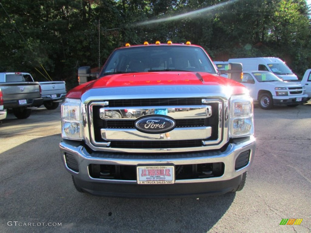 2012 F350 Super Duty XLT SuperCab 4x4 - Vermillion Red / Steel photo #12