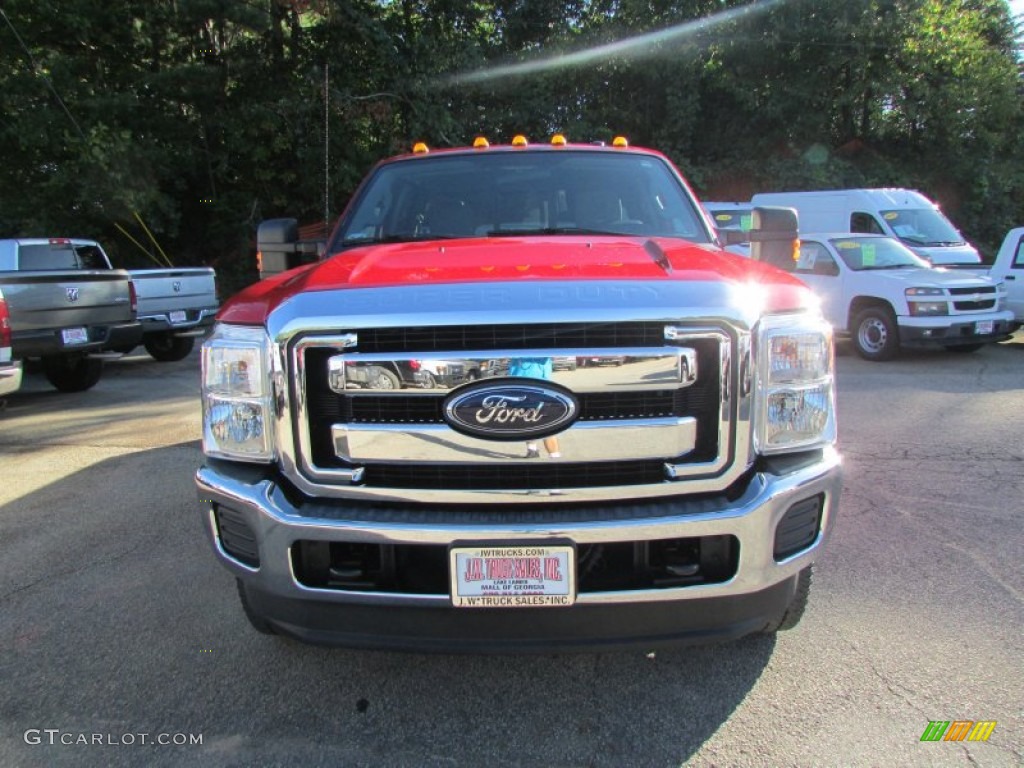 2012 F350 Super Duty XLT SuperCab 4x4 - Vermillion Red / Steel photo #12